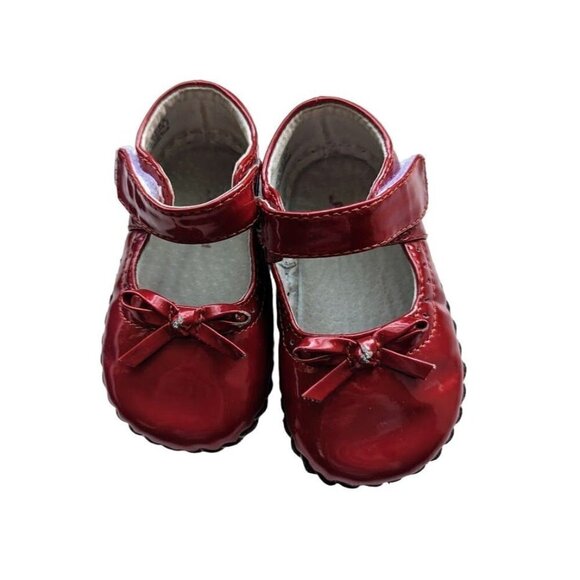 Pediped Toddler Girl Patent Leather Red Dress Shoes 6-12M - Picture 1 of 8